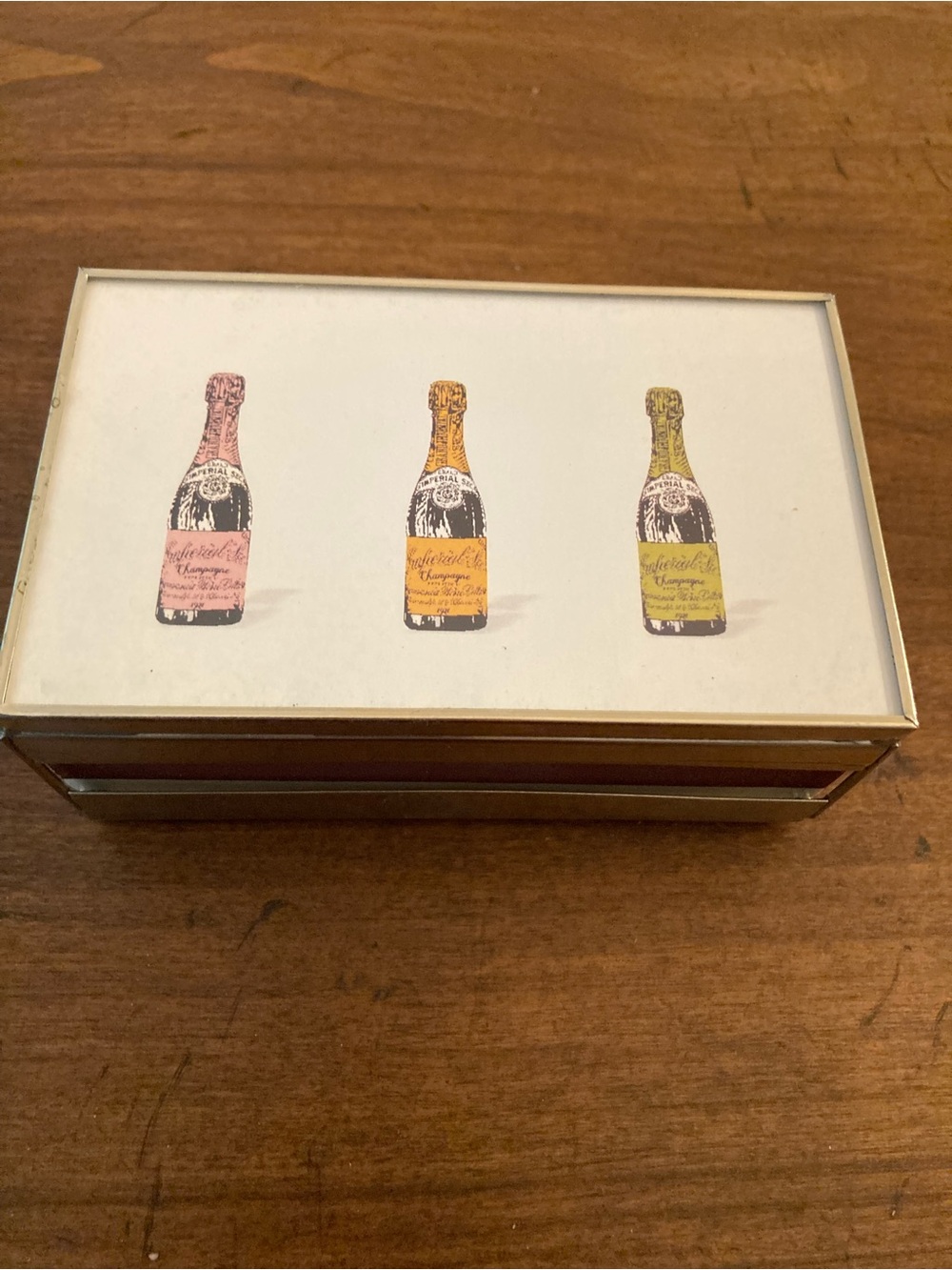 JM Piers RARE “Drink More Champagne” match box cover.